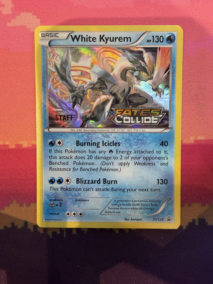 Pokemon Card White Kyurem Fates Collide Staff Promo XY128 Near Mint