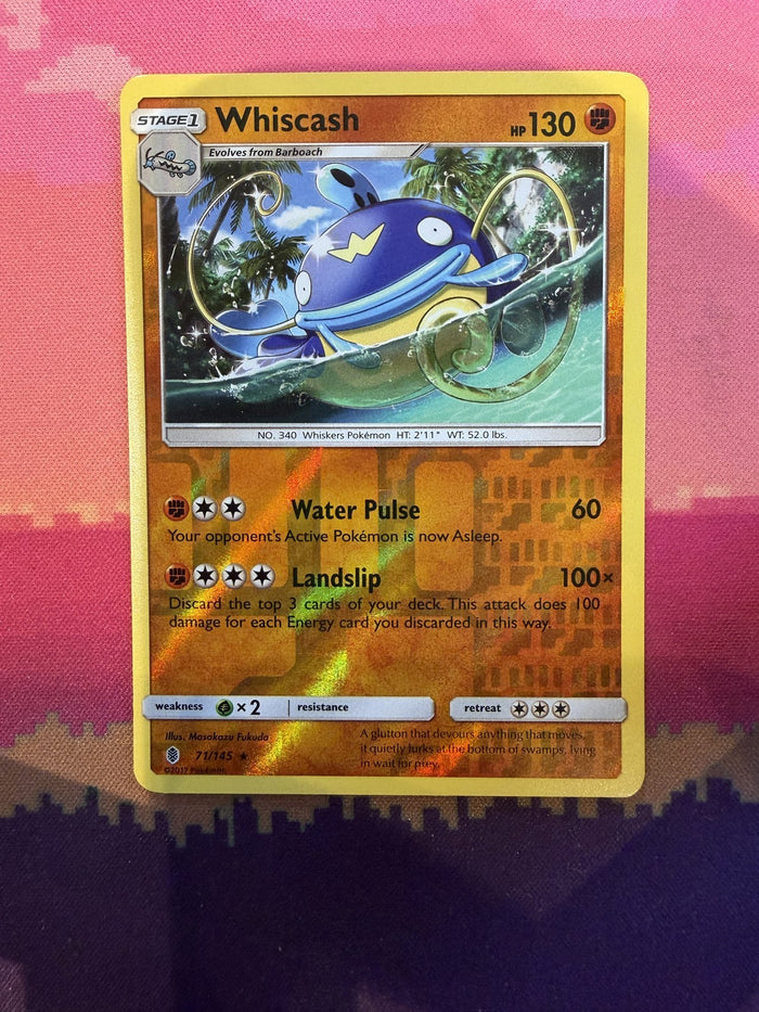 Pokemon Card Whiscash Guardians Rising Reverse Holo 71/145 Near Mint