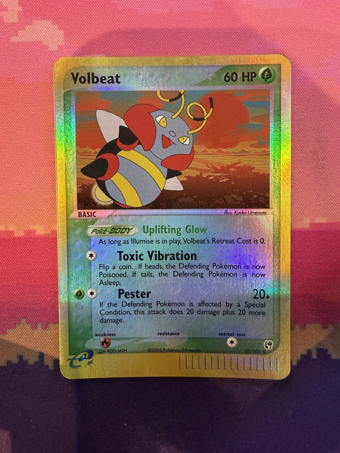 Pokemon Card Volbeat Sandstorm Reverse Holo Uncommon 53/100 Near Mint