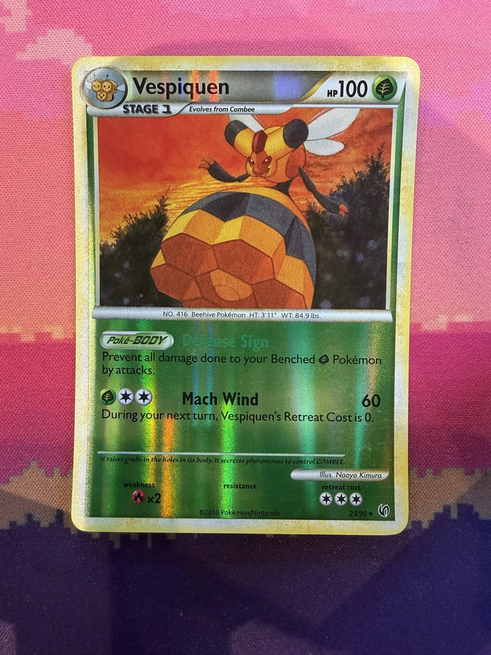 Pokemon Card Vespiquen Undaunted Reverse Holo 23/90 Near Mint