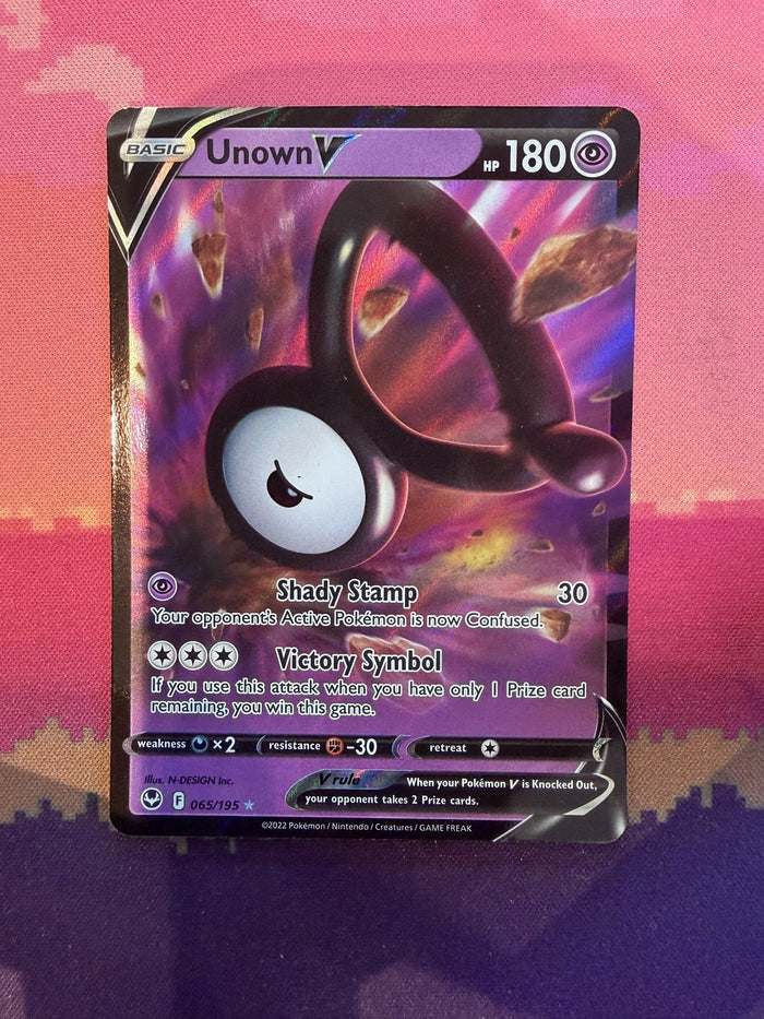 Pokemon Card Unown V Silver Tempest Ultra Rare 065/195 Near Mint