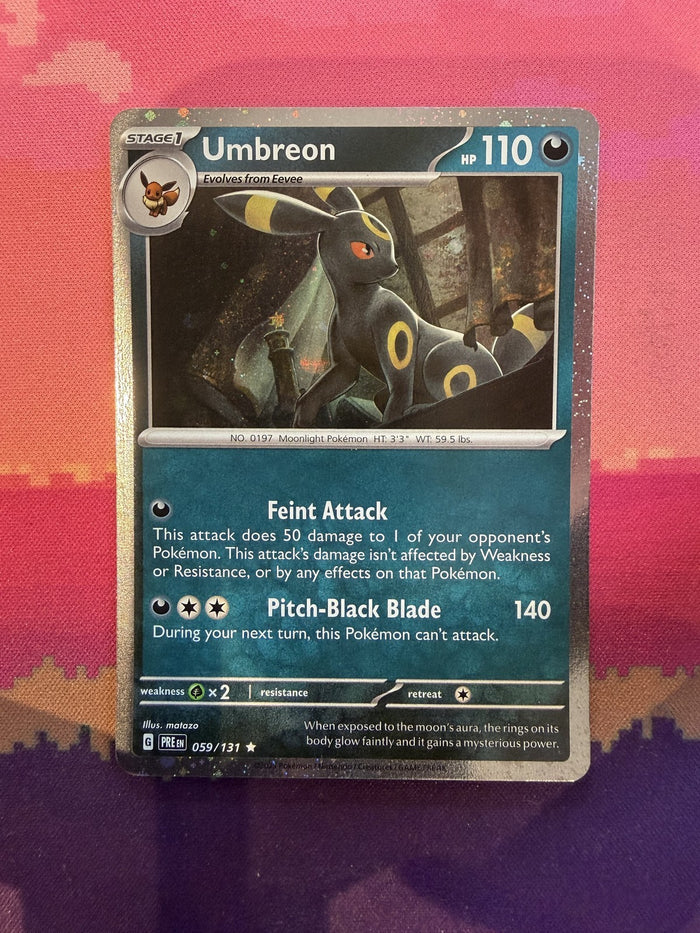 Pokemon Card Umbreon Prismatic Evolutions Cosmo Holo Rare 059/131 Near Mint