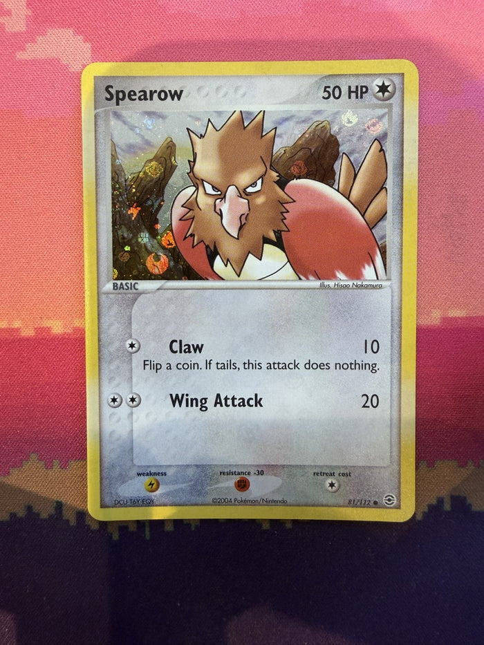 Pokemon Card Spearow FireRed & LeafGreen Reverse Holo 81/112 Near Mint