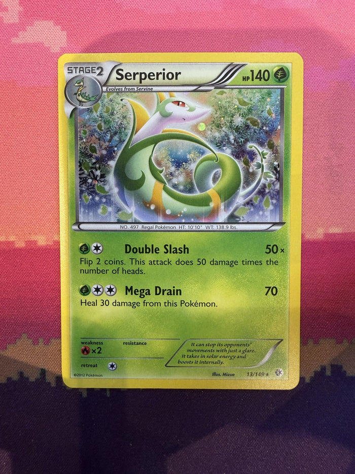 Pokemon Card Serperior Boundaries Crossed Cosmo Holo Rare 13/149 Near Mint