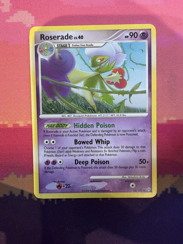 Pokemon Card Roserade Stormfront Rare 23/100 Near Mint