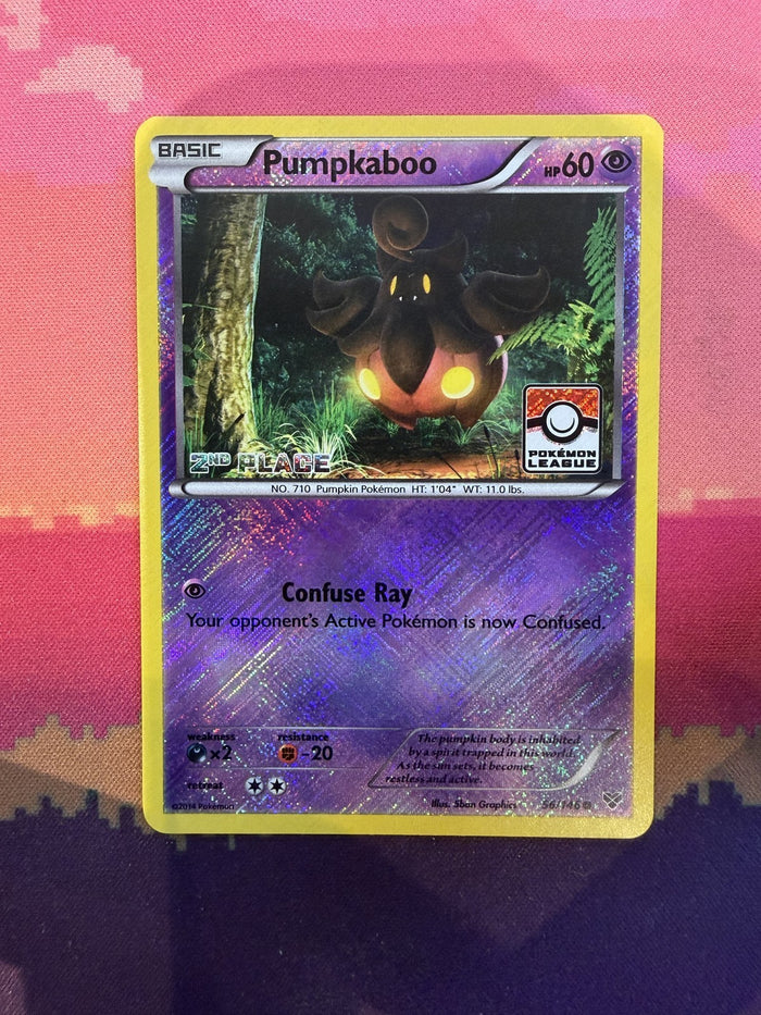 Pokemon Card Pumpkaboo XY 2nd Place Pokemon League Stamp 56/146 Near Mint