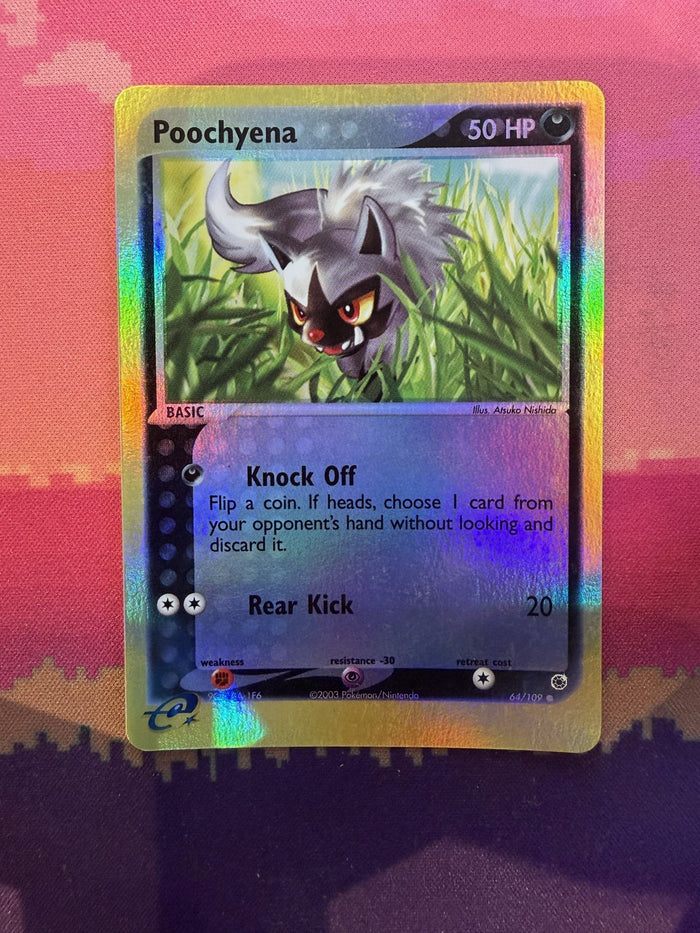 Pokemon Card Poochyena Ruby & Sapphire Reverse Holo 64/109 Near Mint