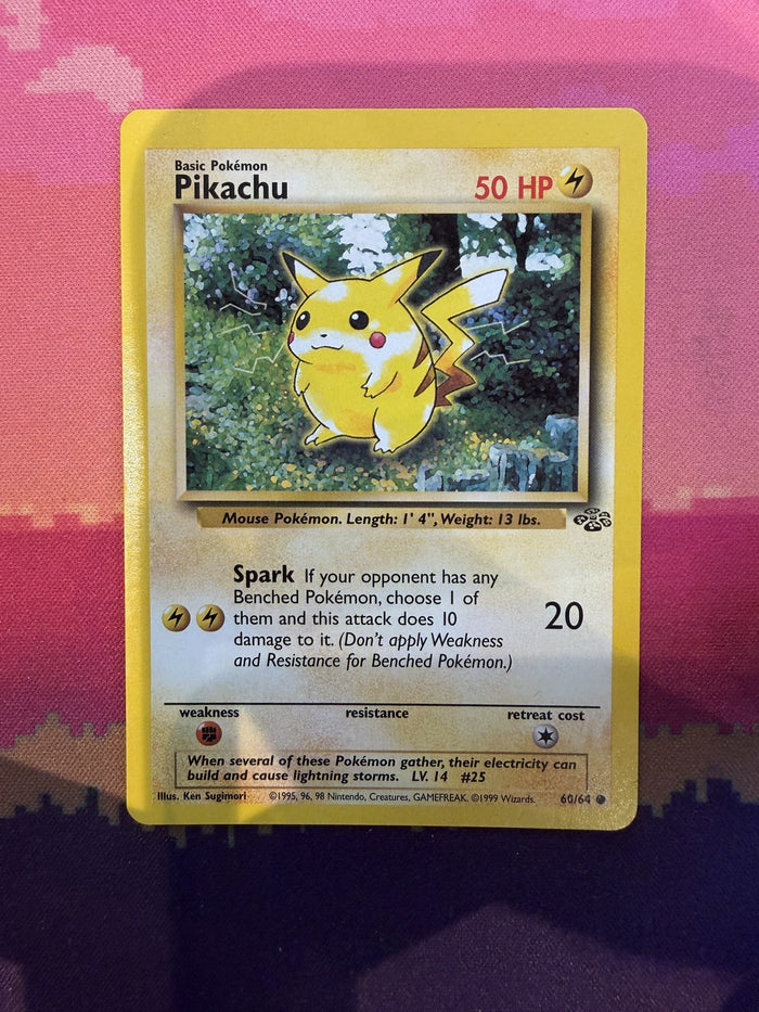 Pokemon Card Pikachu Jungle Common 60/64 Near Mint