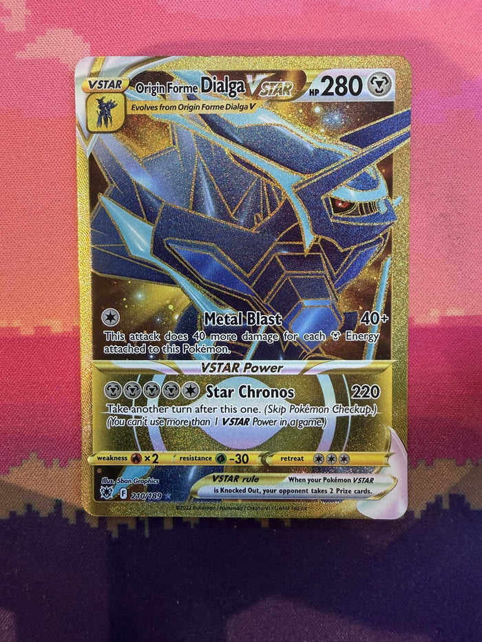 Pokemon Card Origin Forme Dialga VSTAR Astral Radiance Hyper Rare 210/189 NM