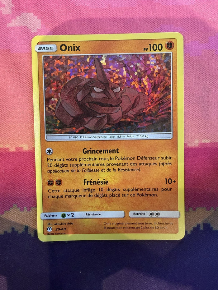 Pokemon Card Onix McDonald's Collection 2019 French Holo Rare 29/40 Near Mint