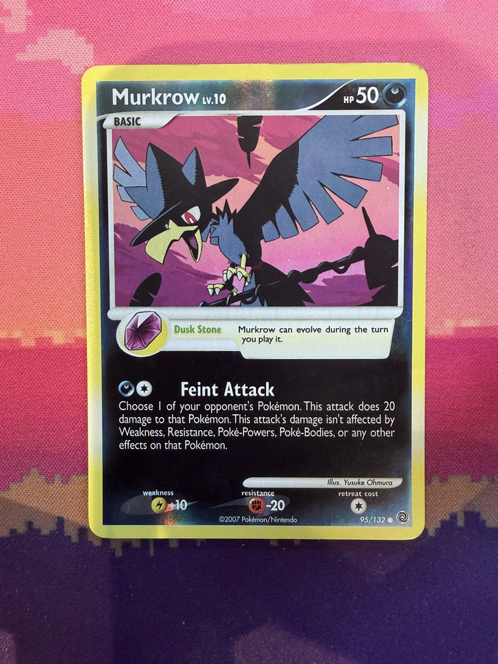Pokemon Card Murkrow Secret Wonders Reverse Holo 95/132 Near Mint
