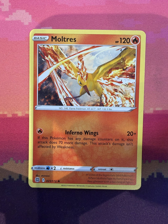 Pokemon Card Moltres Brilliant Stars Rare 021/172 Near Mint