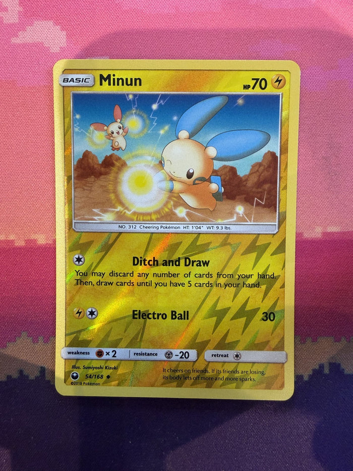 Pokemon Card Minun Celestial Storm Reverse Holo 54/168 Near Mint