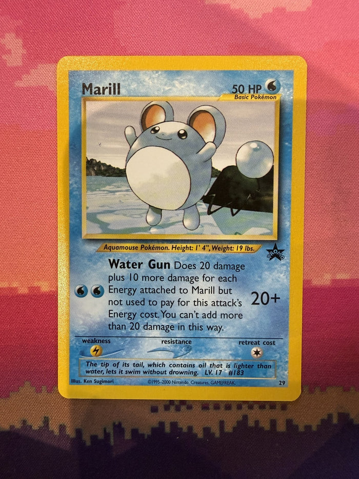 Pokemon Card Marill Wizards Black Star Promo 29 Near Mint