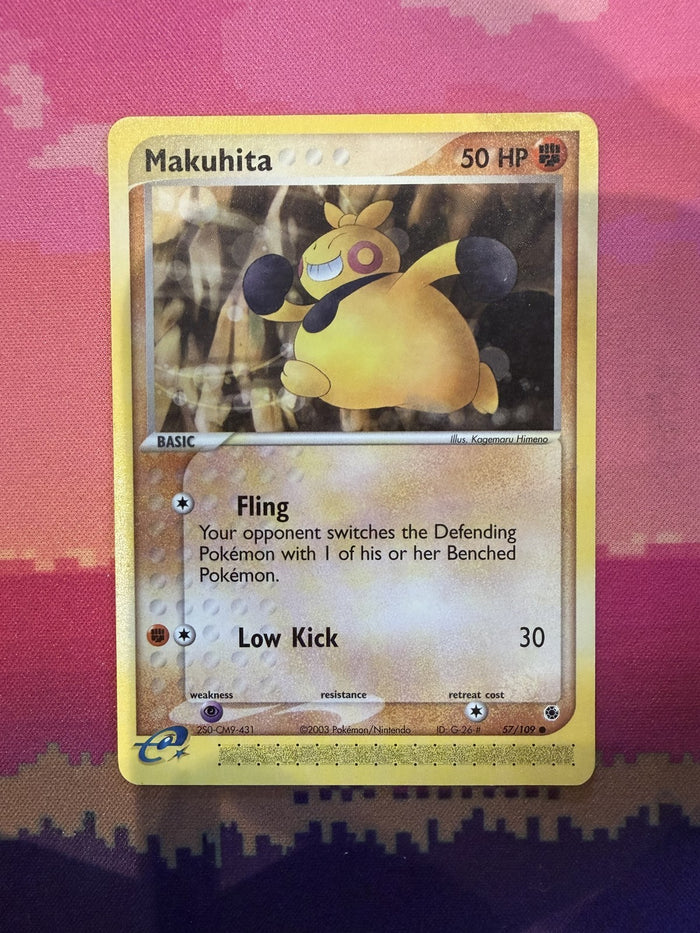 Pokemon Card Makuhita Ruby & Sapphire Reverse Holo 57/109 Near Mint