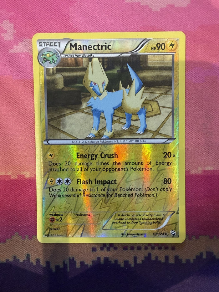 Pokemon Card Manectric Dragons Exalted Reverse Holo 43/124 Near Mint
