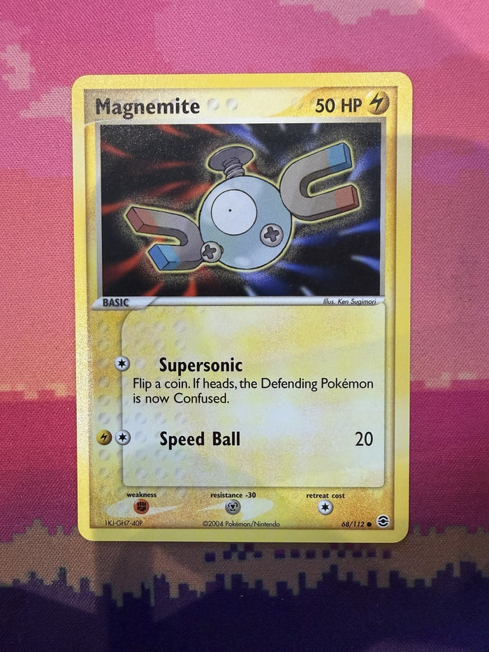 Pokemon Card Magnemite EX FireRed & LeafGreen Reverse Holo 68/112 Near Mint