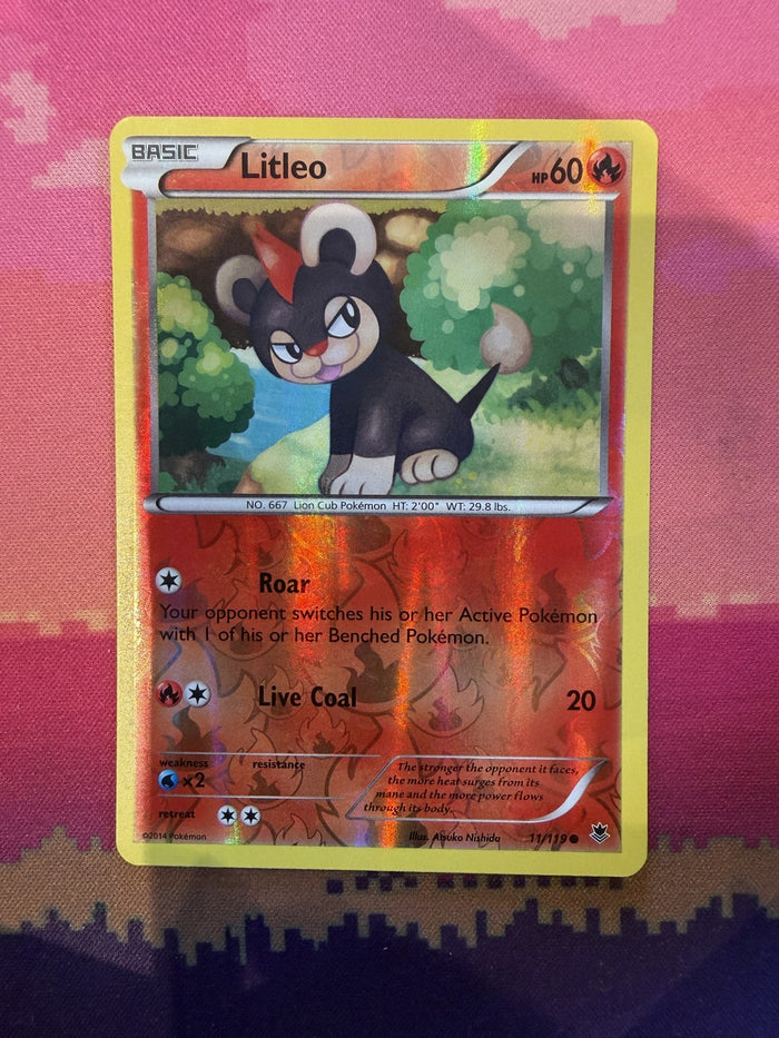 Pokemon Card Litleo Phantom Forces Reverse Holo 11/119 Near Mint