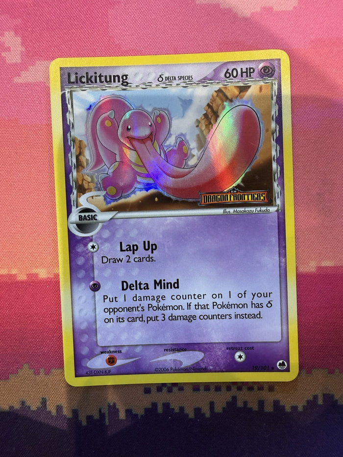 Pokemon Card Lickitung EX Dragon Frontiers Reverse Holo 19/101 Near Mint
