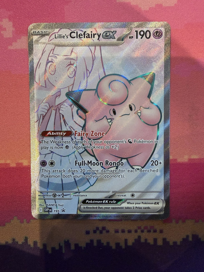 Pokemon Card Lillie's Clefairy ex SVP Black Star Promos Black Star Promo 195 NM