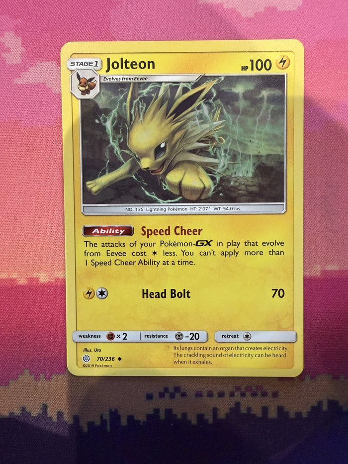 Pokemon Card Jolteon Cosmic Eclipse Uncommon 70/236 Near Mint