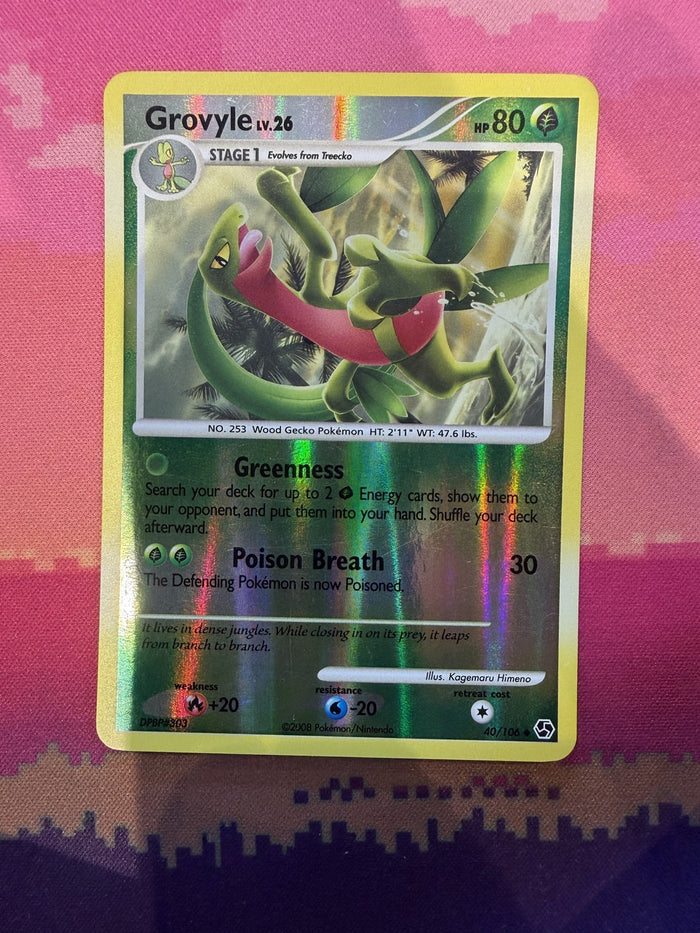 Pokemon Card Grovyle Great Encounters Reverse Holo Uncommon 40/106 NM