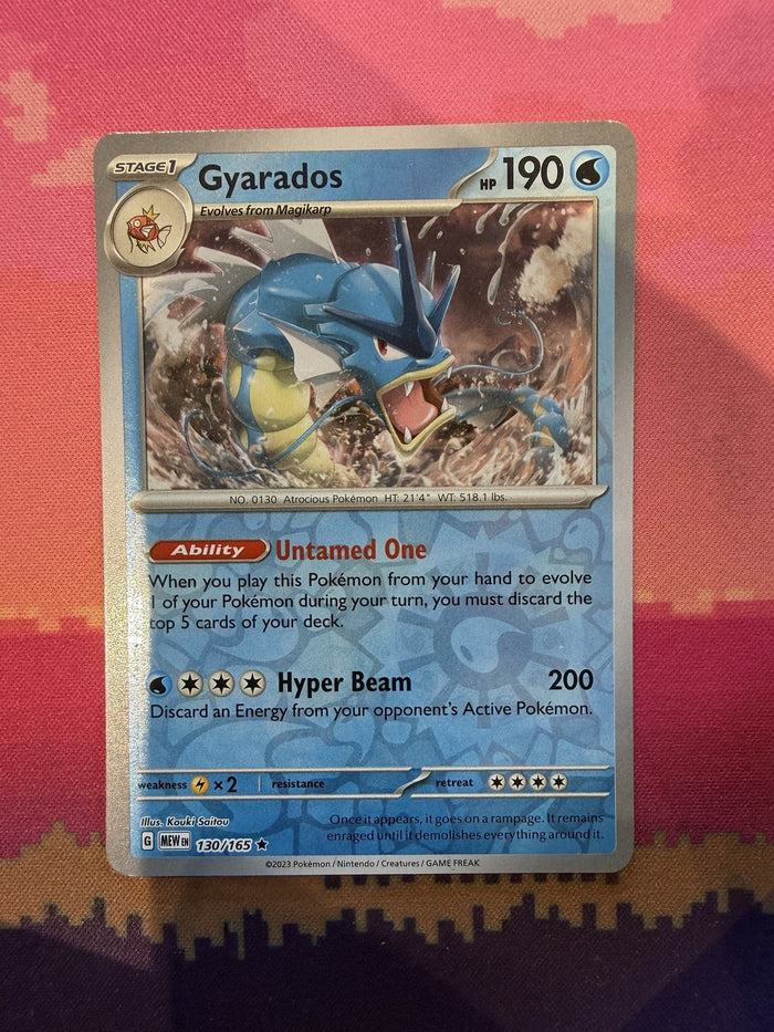 Pokemon Card Gyarados Pokemon 151 Reverse Holo 130/165 Near Mint