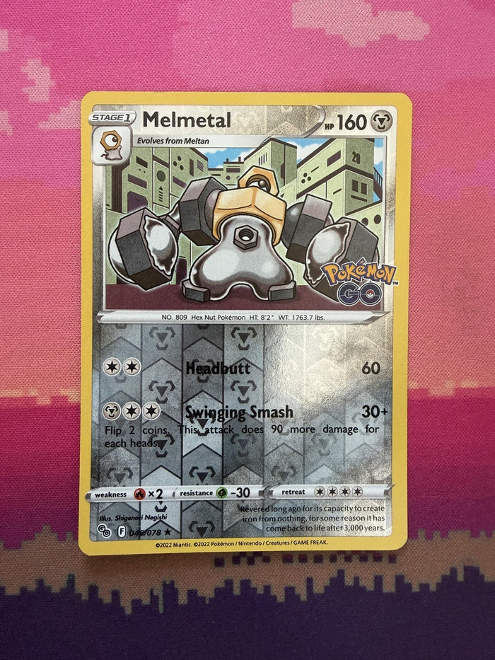 Pokemon Card Melmetal Pokemon GO Reverse Holo 046/078 Near Mint