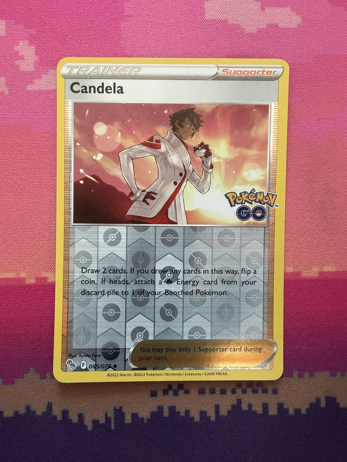 Pokemon Card Candela Pokemon GO Reverse Holo Uncommon 065/078 Near Mint