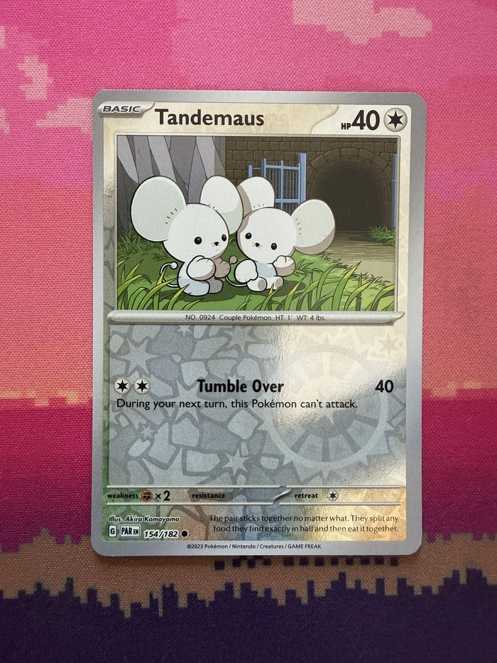 Pokemon Card Tandemaus Paradox Rift Reverse Holo Common 154/182 Near Mint