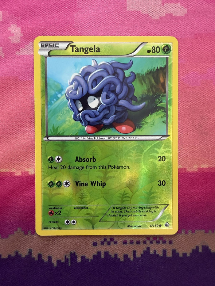 Pokemon Card Tangela Primal Clash Reverse Holo Common 4/160 Near Mint