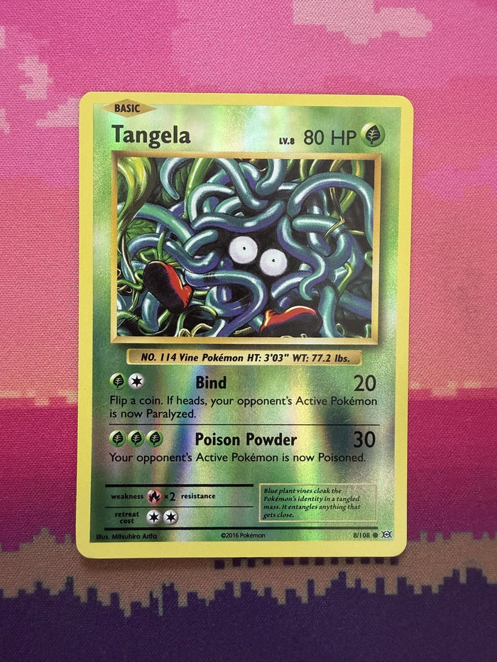 Pokemon Card Tangela Evolutions Reverse Holo Common 8/108 Near Mint