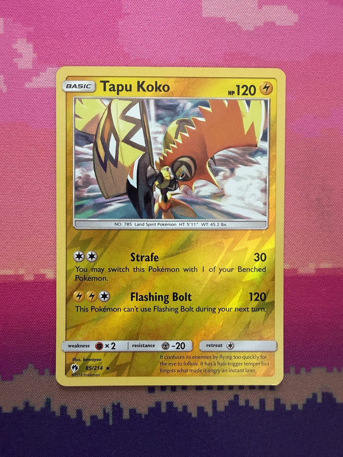 Pokemon Card Tapu Koko Lost Thunder Reverse Holo 85/214 Near Mint