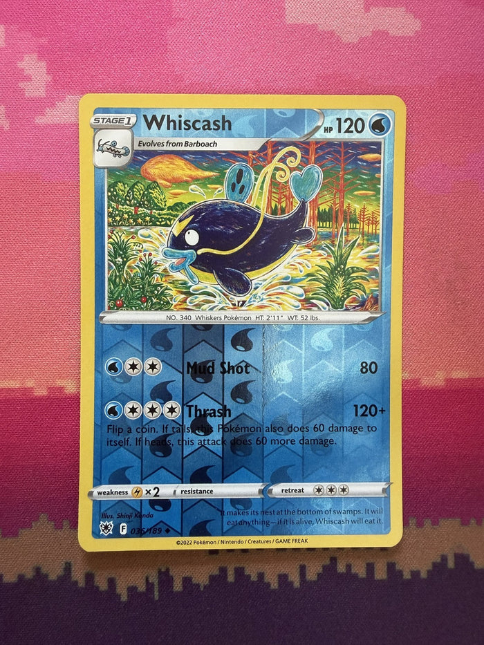 Pokemon Card Whiscash Astral Radiance Reverse Holo Uncommon 036/189 Near Mint