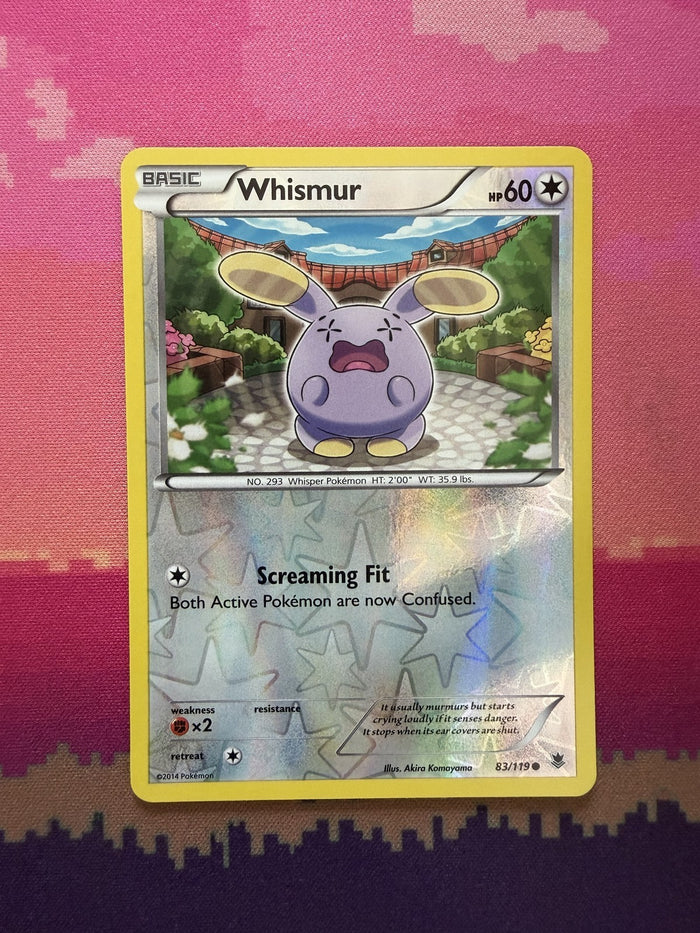 Pokemon Card Whismur Phantom Forces Reverse Holo 83/119 Near Mint