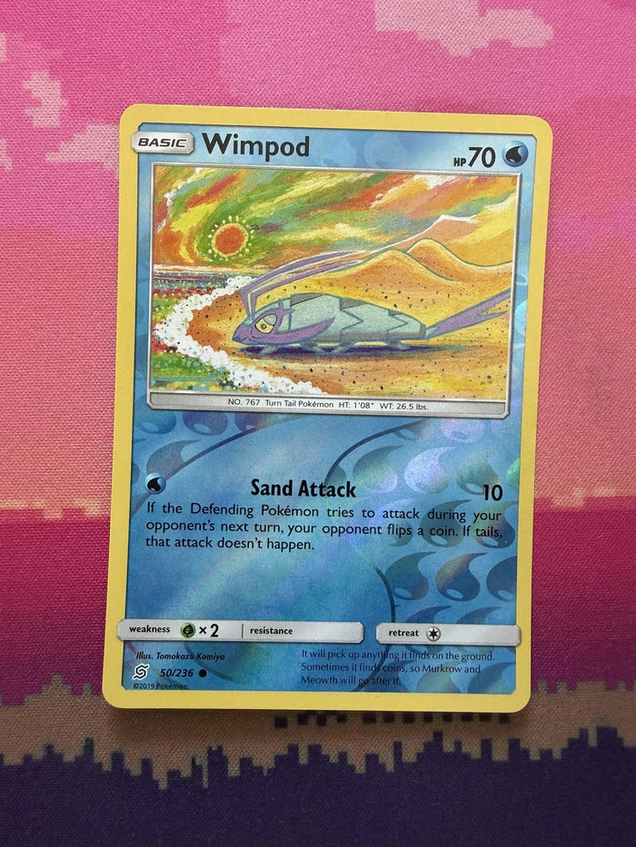 Pokemon Card Wimpod Unified Minds Reverse Holo 50/236 Near Mint