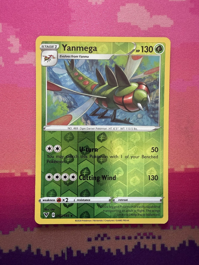 Pokemon Card Yanmega Vivid Voltage Reverse Holo 007/185 Near Mint