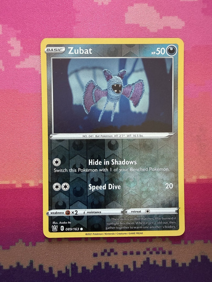 Pokemon Card Zubat Battle Styles Reverse Holo 089/163 Near Mint