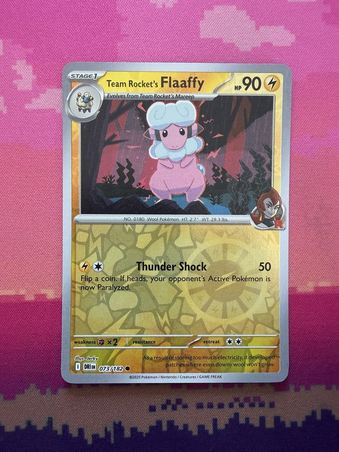 Pokemon Card Team Rocket's Flaaffy Destined Rivals Reverse Holo 073/182 NM