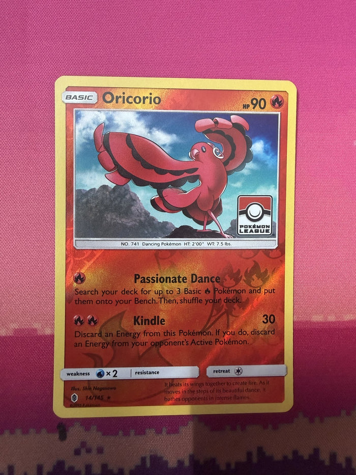 Pokemon Card Oricorio Reverse Holo Guardians Rising 14/145 Near Mint
