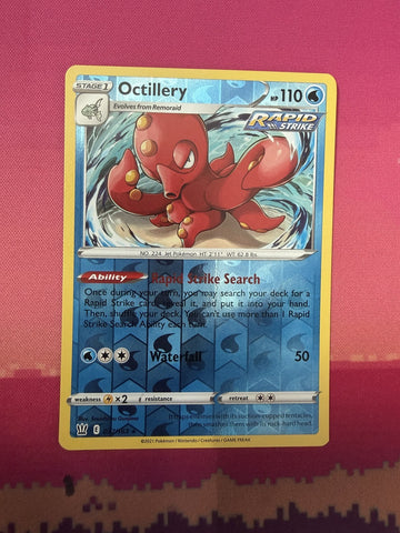 Pokemon Card Octillery Reverse Holo Battle Styles 037/163 Near Mint