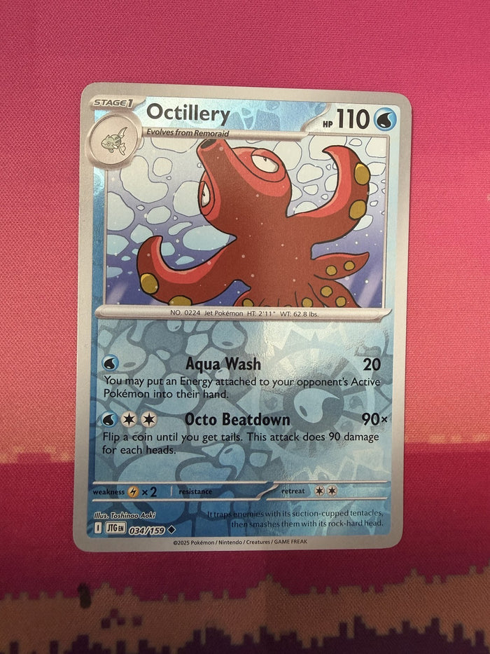 Pokemon Card Octillery Reverse Holo Journey Together 034/159 Near Mint