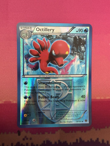 Pokemon Card Octillery Reverse Holo Plasma Blast 19/101 Near Mint