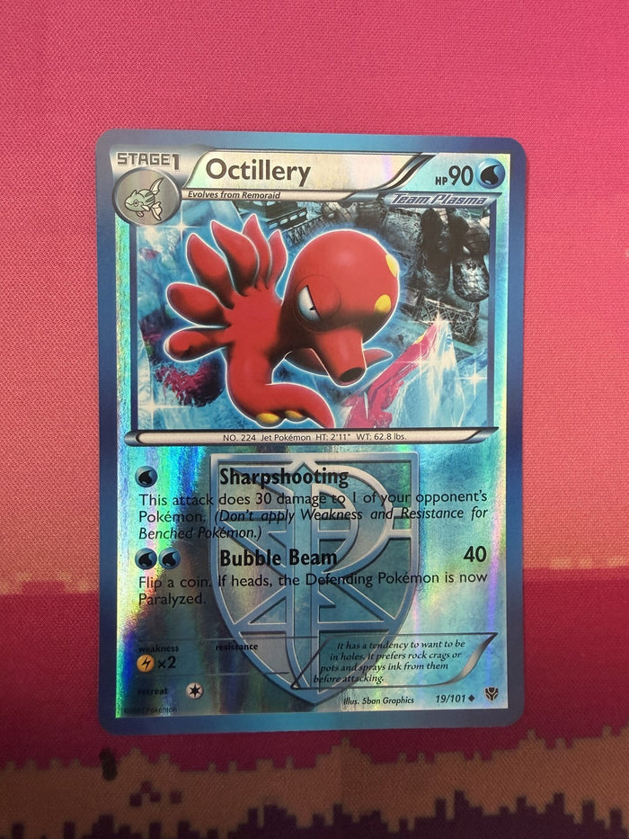 Pokemon Card Octillery Reverse Holo Plasma Blast 19/101 Near Mint