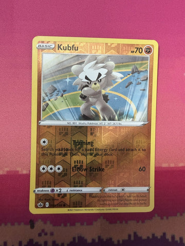 Pokemon Card Kubfu Reverse Holo Chilling Reign 093/198 Near Mint