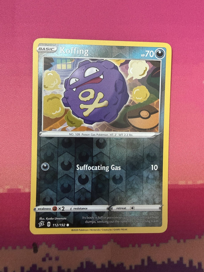 Pokemon Card Koffing Reverse Holo Rebel Clash 112/192 Near Mint
