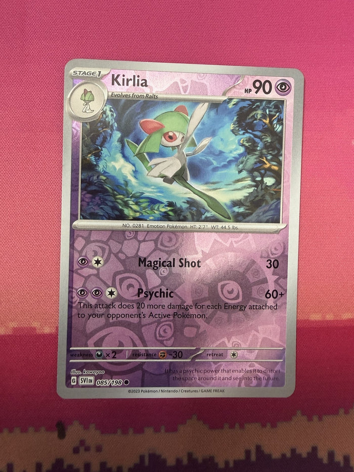 Pokemon Card Kirlia Reverse Holo Scarlet & Violet Base 085/198 Near Mint