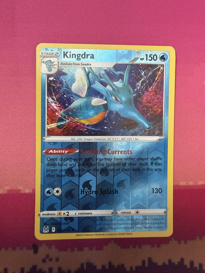 Pokemon Card Kingdra Reverse Holo Lost Origin 037/196 Near Mint
