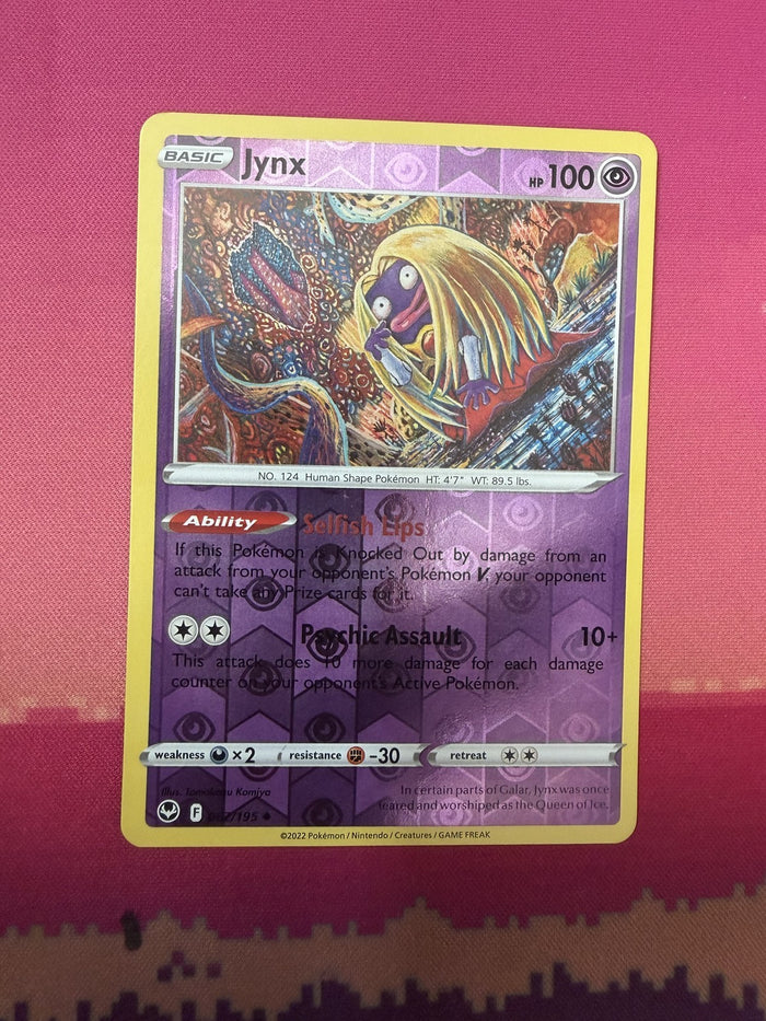 Pokemon Card Jynx Reverse Holo Silver Tempest 062/195 Near Mint