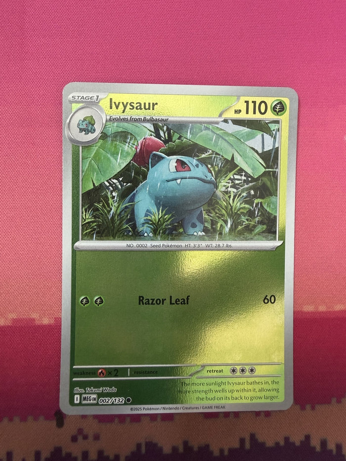 Pokemon Card Ivysaur Mega Evolution Reverse Holo 002/132 Near Mint